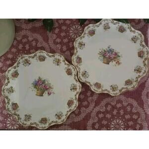 Set Of 2 Vintage ROYAL DOULTON Lovington Bros Plate Scalloped  edge approx 9"